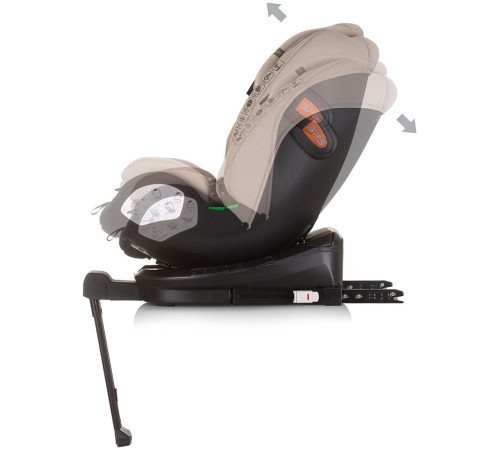 chipolino scaun auto "i-size isofix 360 tourino" stktrn02405ma (40-150 cm.) macadamia