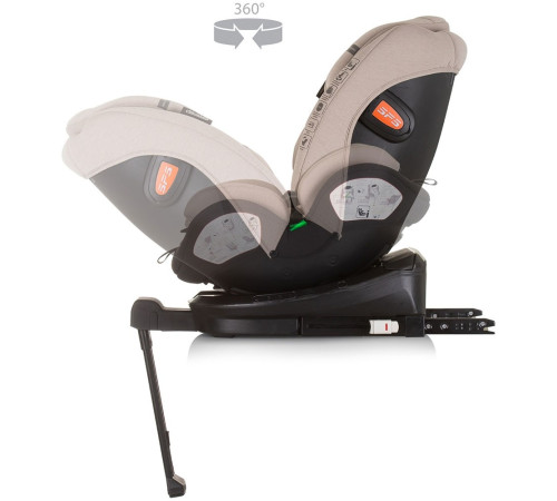 chipolino scaun auto "i-size isofix 360 tourino" stktrn02405ma (40-150 cm.) macadamia