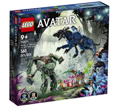 lego avatar 75571 constructor "neytiri și thanator vs. quaritch într-un costum de putere" (560 el.)