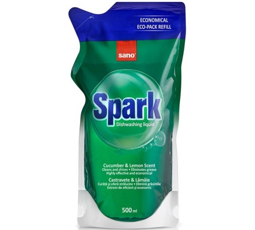  sano detergent de spălat vase spark cucumber-limon scent  (500 ml.) 280808
