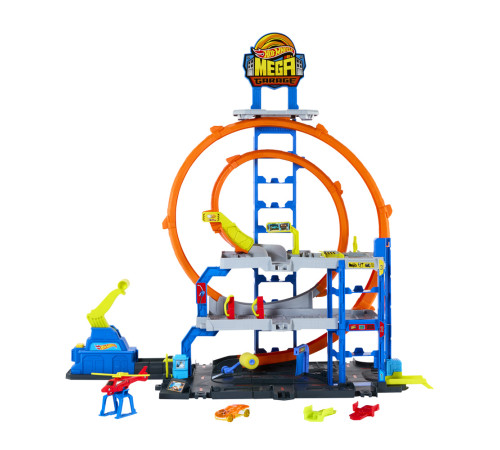 hot wheels jbm74 Игровой набор "Гараж с мега петлей"