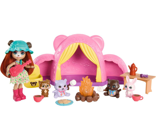  enchantimals htw71 set de joc cu papusa "camping"