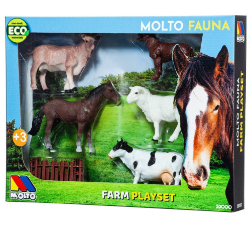 Детский магазин в Кишиневе в Молдове molto 23252 Набор фигурок "fauna farm animals" (5 шт.)