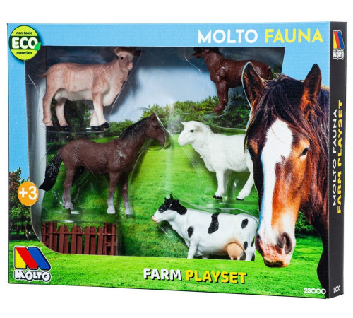 molto 23252 Набор фигурок "fauna farm animals" (5 шт.)