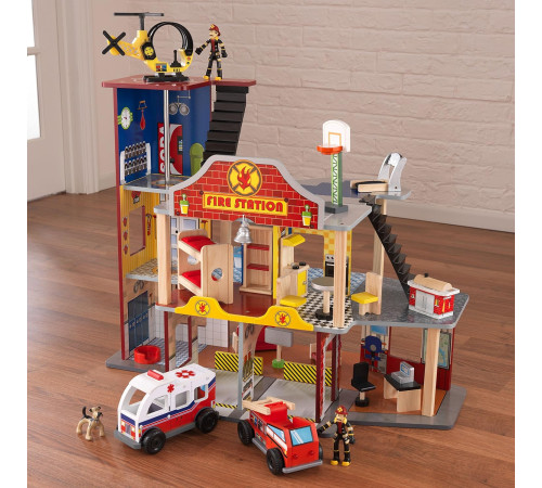 kidkraft 63214-msn set de joc "station deluxe fire station"