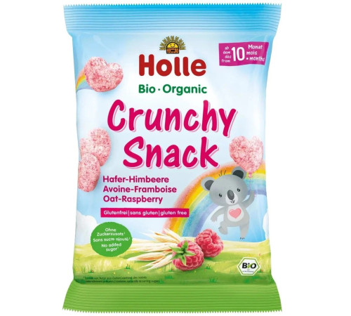 holle bio organic Снеки овсяные с малиной (10 м+) 30 гр.