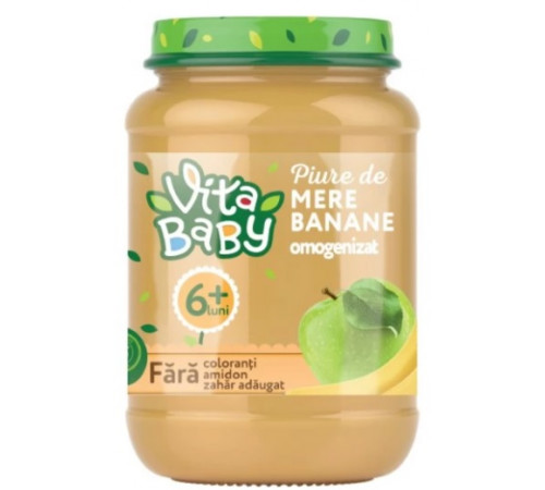  vita baby Пюре яблоко-банан 180 гр.(6+)
