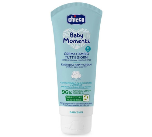 chicco Ежедневный крем под подгузник baby moments (0 luni+) 100 ml.