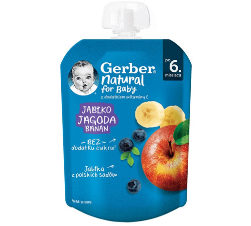  gerber piure "mere-afine-banana" (6 m +) 80 gr.