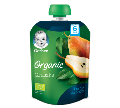  gerber organic  piure "pere" 90 gr. (6+)