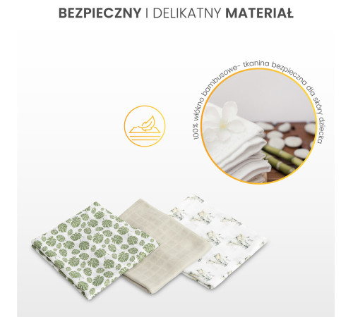 sensillo-0805 0414 set pelinci "bamboo elephant" (70х80  cm) 3 buc.