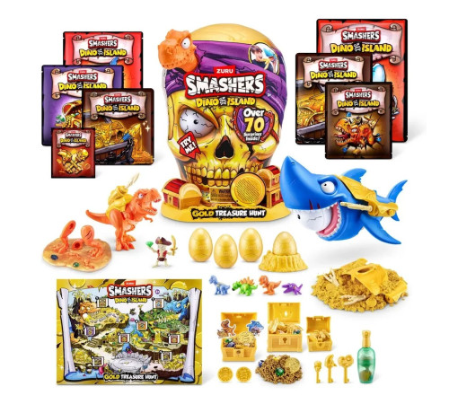 zuru smashers 74123 Набор "dino island gold treasure hunt" (70 сюрпризов) в асс.