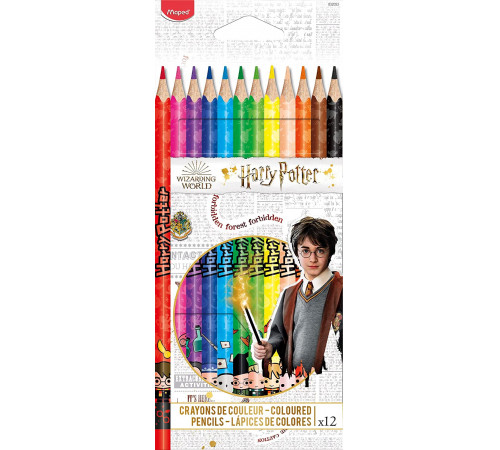  maped 832053 Цветные карандаши "harry potter" (12 шт.)