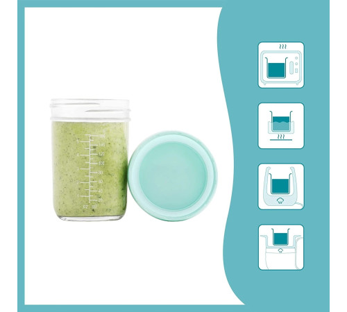 babymoov a004312 set de 8 recipiente din sticlă (4x120ml, 4x240ml)