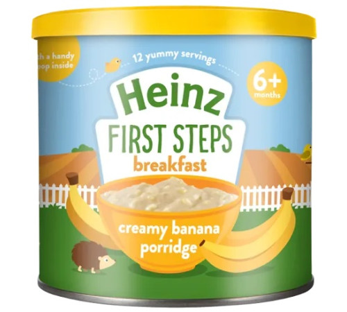 heinz first steps terci cereale cu lapte şi banane(6 luni+) 240 gr.