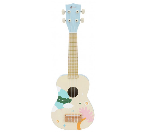 classic world 40560 Детская деревянная гитара "ukulele" голубой