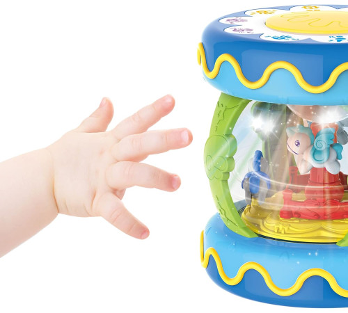 19216 jucărie "toba-carusel" he0703 albastru