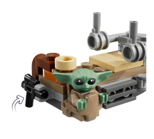 lego star wars 75436 constructor "motocicleta rapidă a lui mandalorian și grogu" (58 el.)