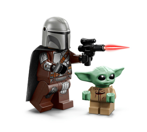 lego star wars 75436 constructor "motocicleta rapidă a lui mandalorian și grogu" (58 el.)