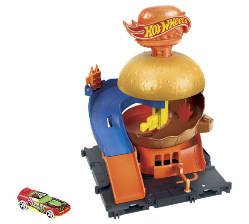 hot wheels hdr26 set de joc "city downtown  burger drive-thru"