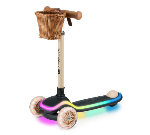 kinderkraft led trotinetă "raket" (bej)