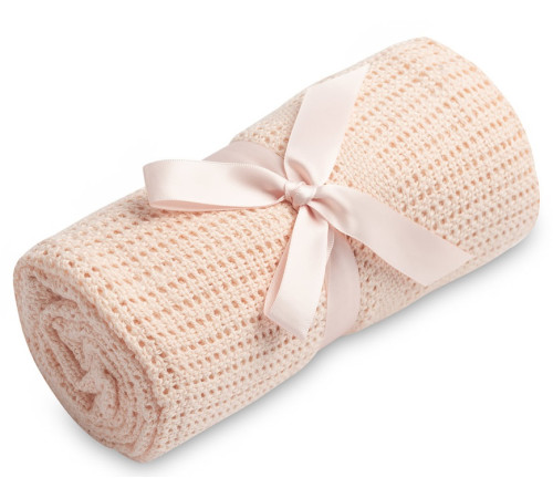 sensillo-42711 pătură de bumbac ajurat "moli" roz