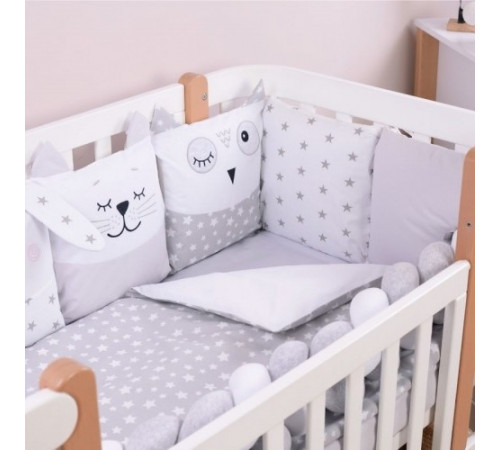  veres 216.07.110*90 Постельное бельё "smiling animals white-grey" (6 ед.)