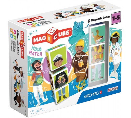 Geomag 123 Магнитные кубики "Magicube Mix & Match" (6 шт.) Детский магазин в Кишиневе в Молдове geomag 123 Магнитные кубики "magicube mix & match" (6 шт.)
