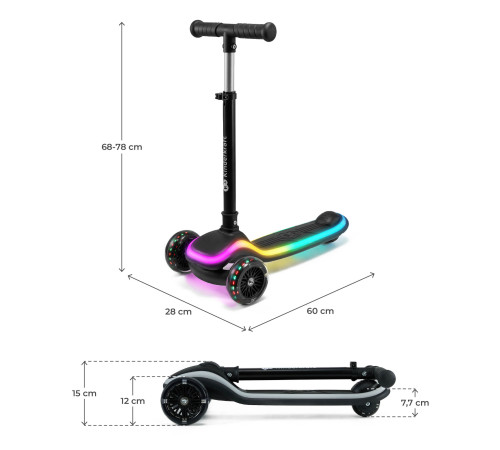 kinderkraft trotineta raket negru