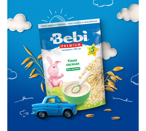 bebi premium Каша безмолочная овсяная (5 м+) 200 гр. 