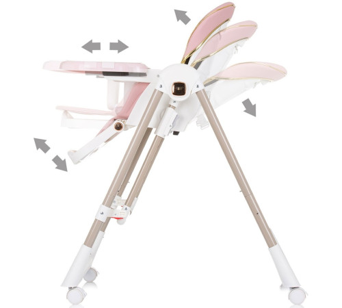 chipolino scaun și leagăn pentru copii 2 &icirc;n 1 "milk shake" sthms02403fl flamingo
