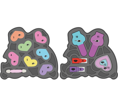 as kids 1022-18793 Набор косметики crazy chic "Радуга"