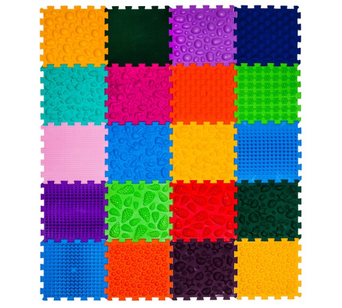  ortek 11025 Коврик-пазл ортопедический - массажный "mega mix" (20 эл.)