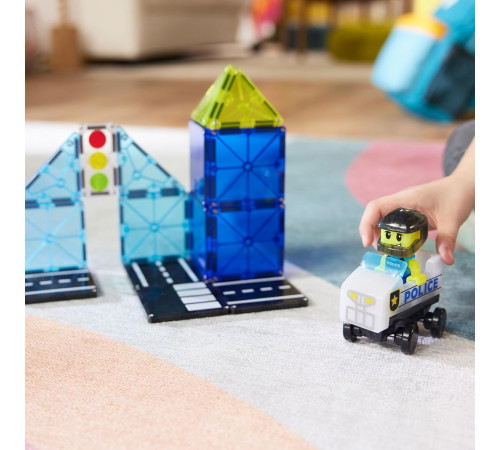 magna-tiles 252020mt Магнитный конструктор "Полицейский патруль" (20 дет.)