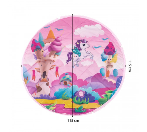 sevi 377-160 covorașul pentru copii - geanta de depozitare a jucariilor "unicorn"