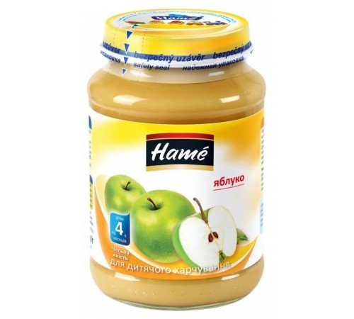 Hame Пюре Яблочное 190gr. (4m+) hame Пюре Яблочное 190gr. (4m+)