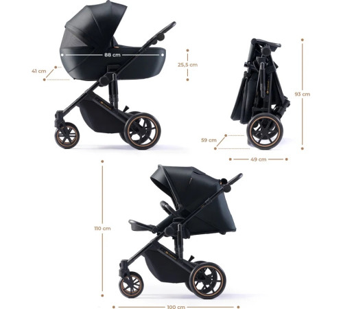 kinderkraft Коляска 2-в-1 prime2 чёрный