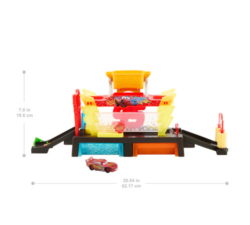 cars jbm70 set de joacă "spălătorie auto cu mcqueen" seria "schimbare culoare"