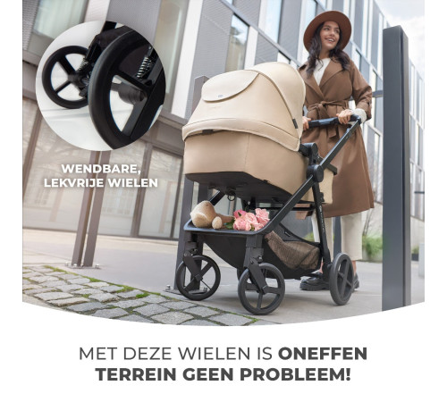 kinderkraft carucior 4in1 newly + mink pro cu baza gri