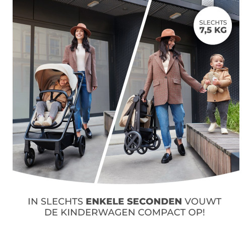 kinderkraft carucior 4in1 newly + mink pro cu baza gri