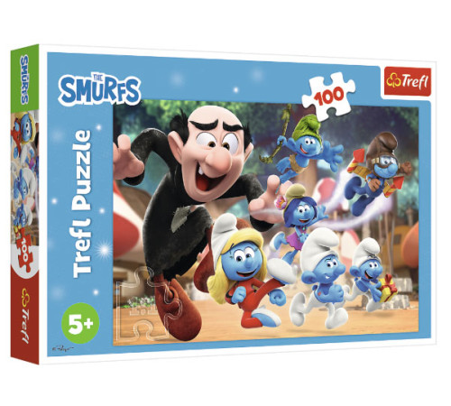 Trefl 16481 Пазлы "Обучение папы Смурфа" (100 эл.)  trefl 16481 Пазлы "Обучение папы Смурфа" (100 эл.)