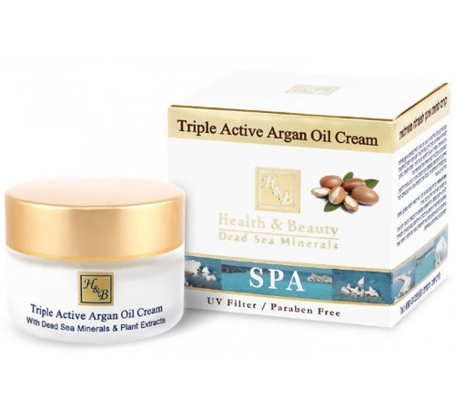Сosmetica in Moldova health & beauty 44.140 cremă hidratantă cu ulei de argan cu acțiune triplă (50 ml.)