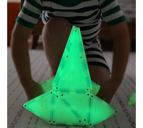 magna-tiles 18816 Магнитный конструктор "Светящийся набор" (16 дет.)