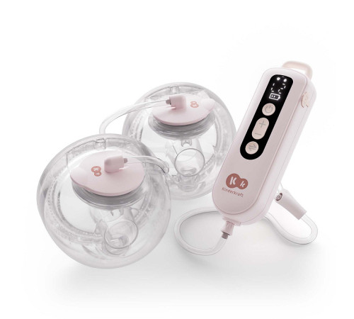 kinderkraft Двойной электрический молокоотсос gentleflow (розовый)