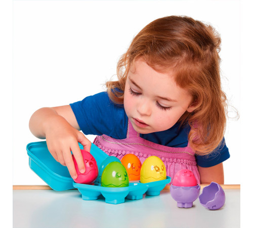 tomy e73563 Игровой набор "Яйца-сортеры в голубом лотке" 6 шт.