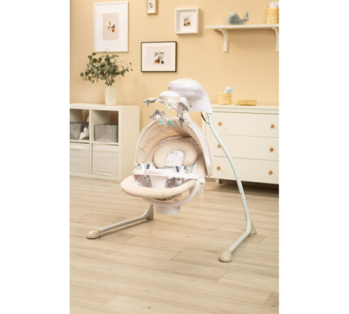 caretero 8095 Электронные качели "raffi" (до 12 кг.) бежевый