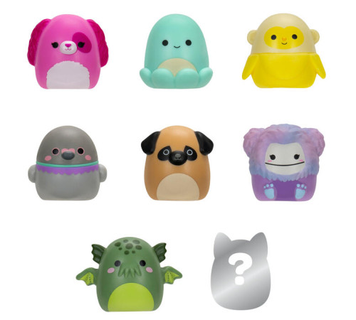 squishmallows sqal0021 set de 8 figurine "squish-a-longs" (2,5 cm.) 