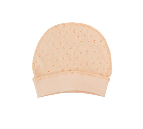 Детская одежда в Молдове minikin 25130543 Шапочка "Ажурный листик" (р.43) персиковый