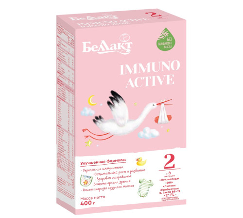 Сухая молочная смесь Беллакт immuno active 2 (6-12 м+) 400 гр.