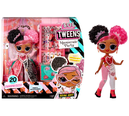  l.o.l. 584124 set de joc cu papusa surprise! tweens masquerade party "regina hartt"